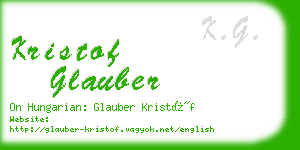 kristof glauber business card